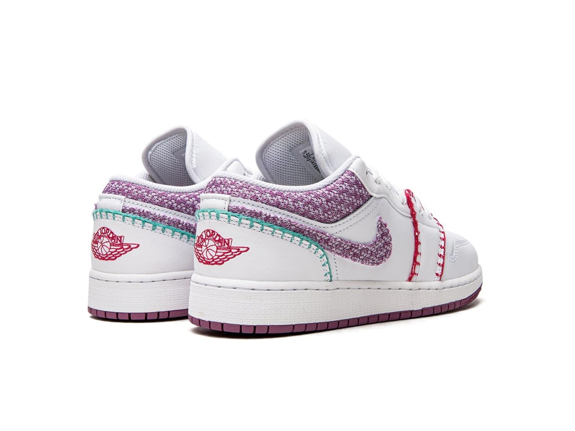 Jordan 1 Low White Light Bordeaux (GS)