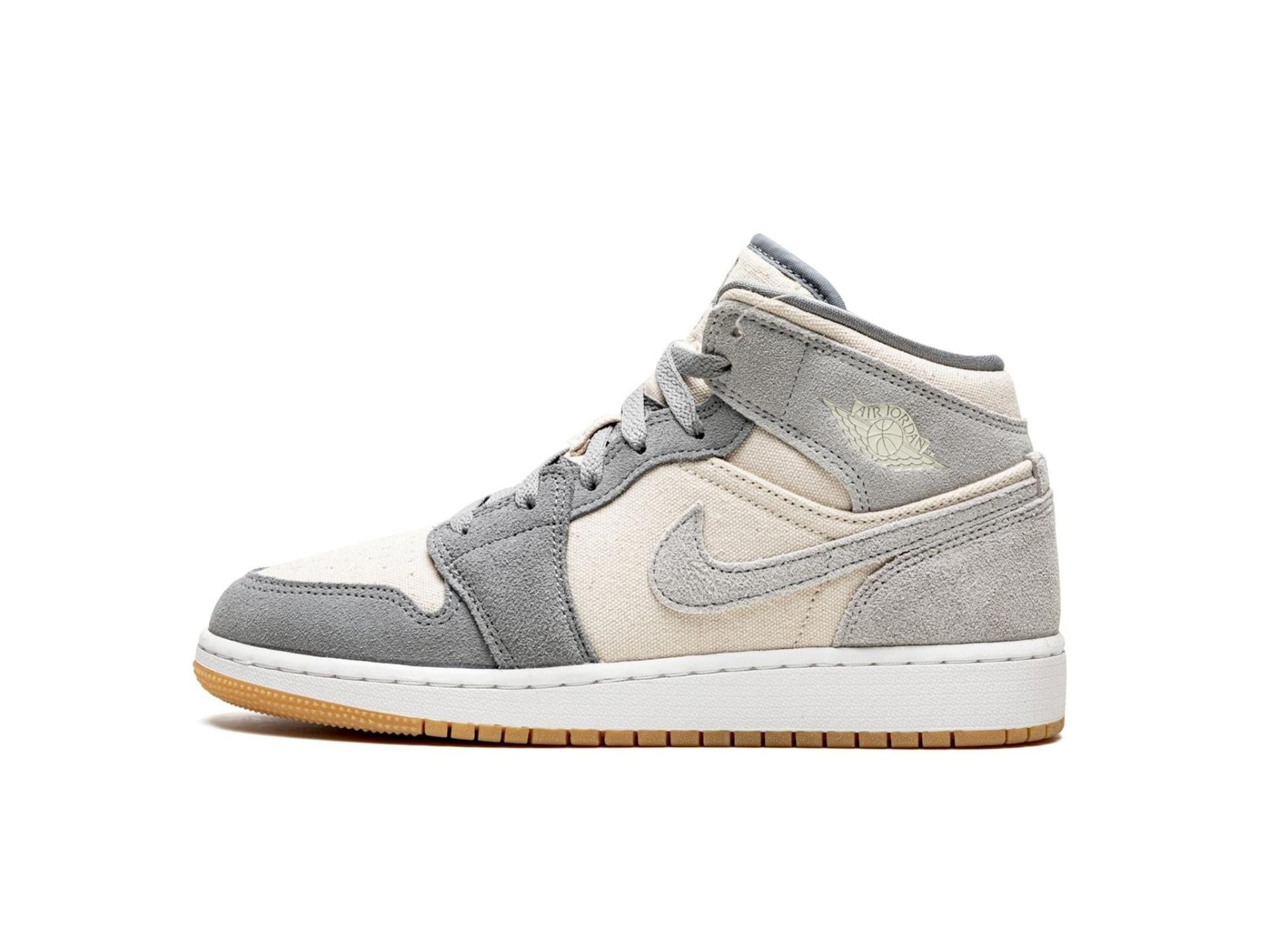 Air Jordan 1 Mid Coconut Milk Particle Grey (GS)