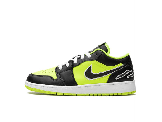 Air Jordan 1 Low Black Cat Volt (GS)