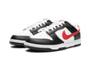 Nike Dunk Low Black White Red Swoosh