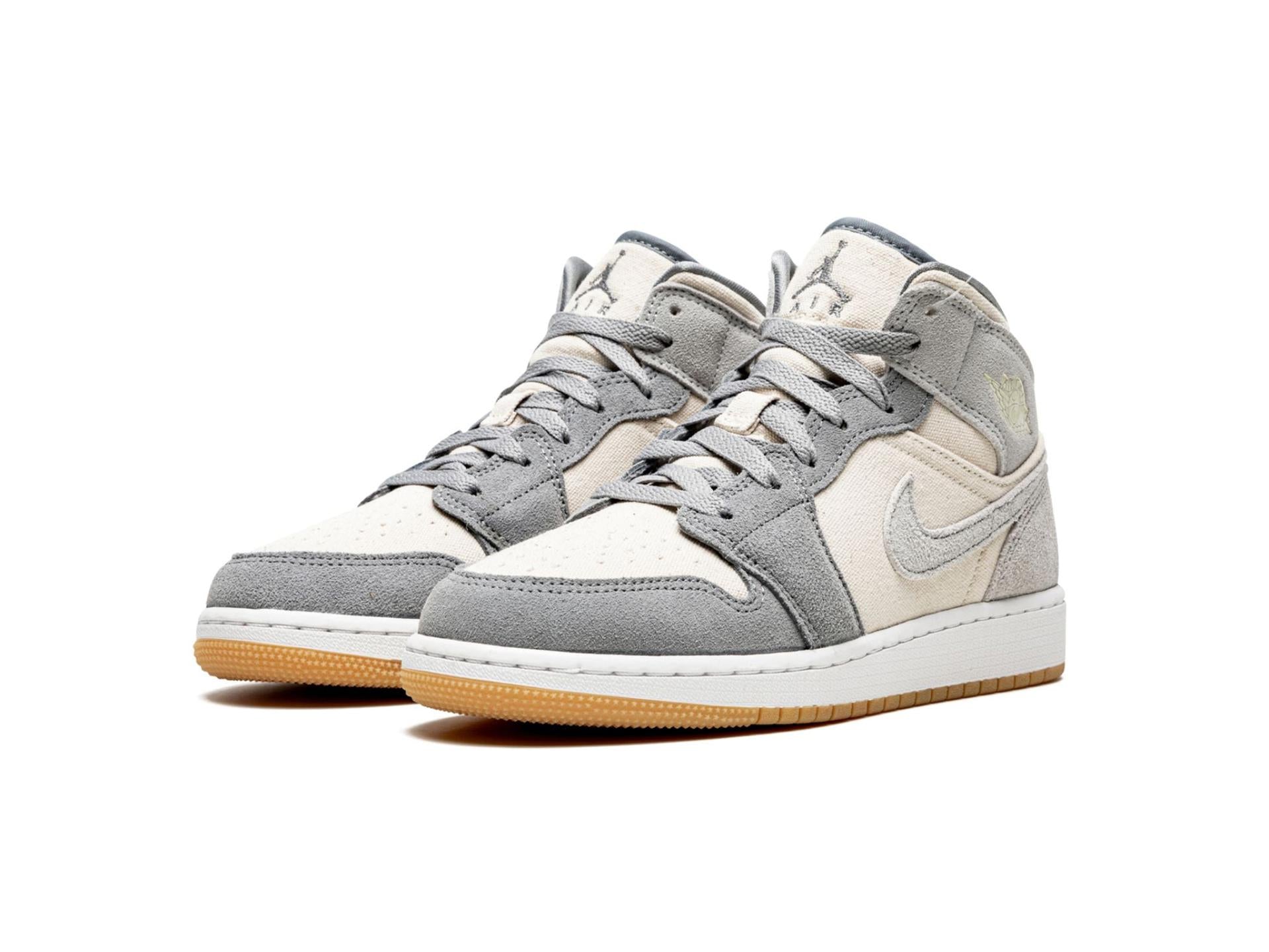 Air Jordan 1 Mid Coconut Milk Particle Grey (GS)