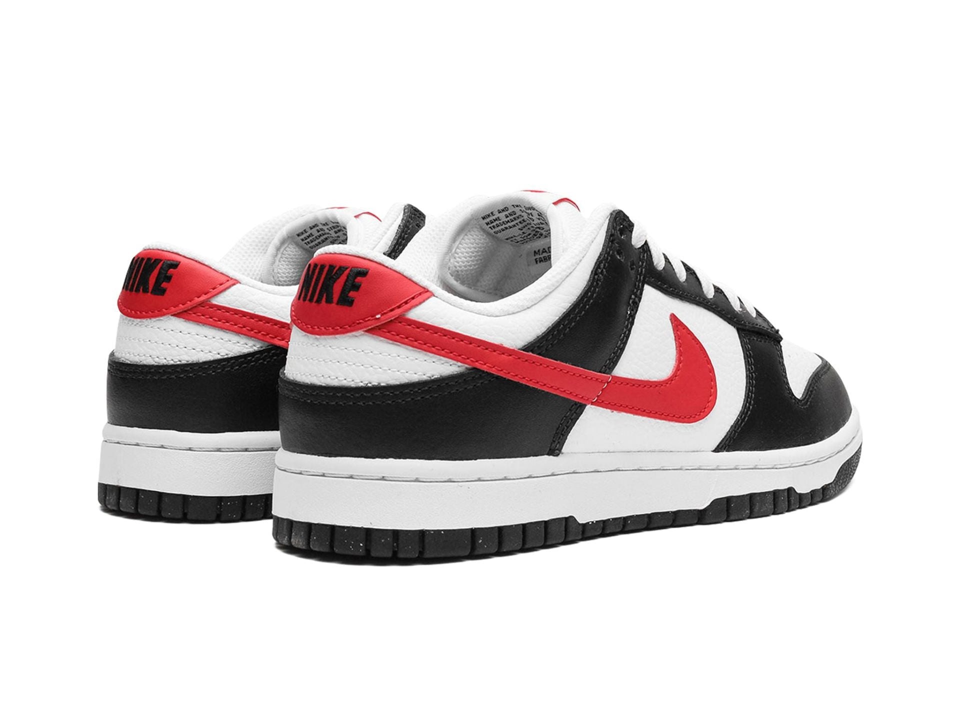 Nike Dunk Low Black White Red Swoosh
