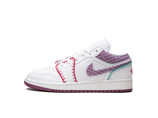 Jordan 1 Low White Light Bordeaux (GS)