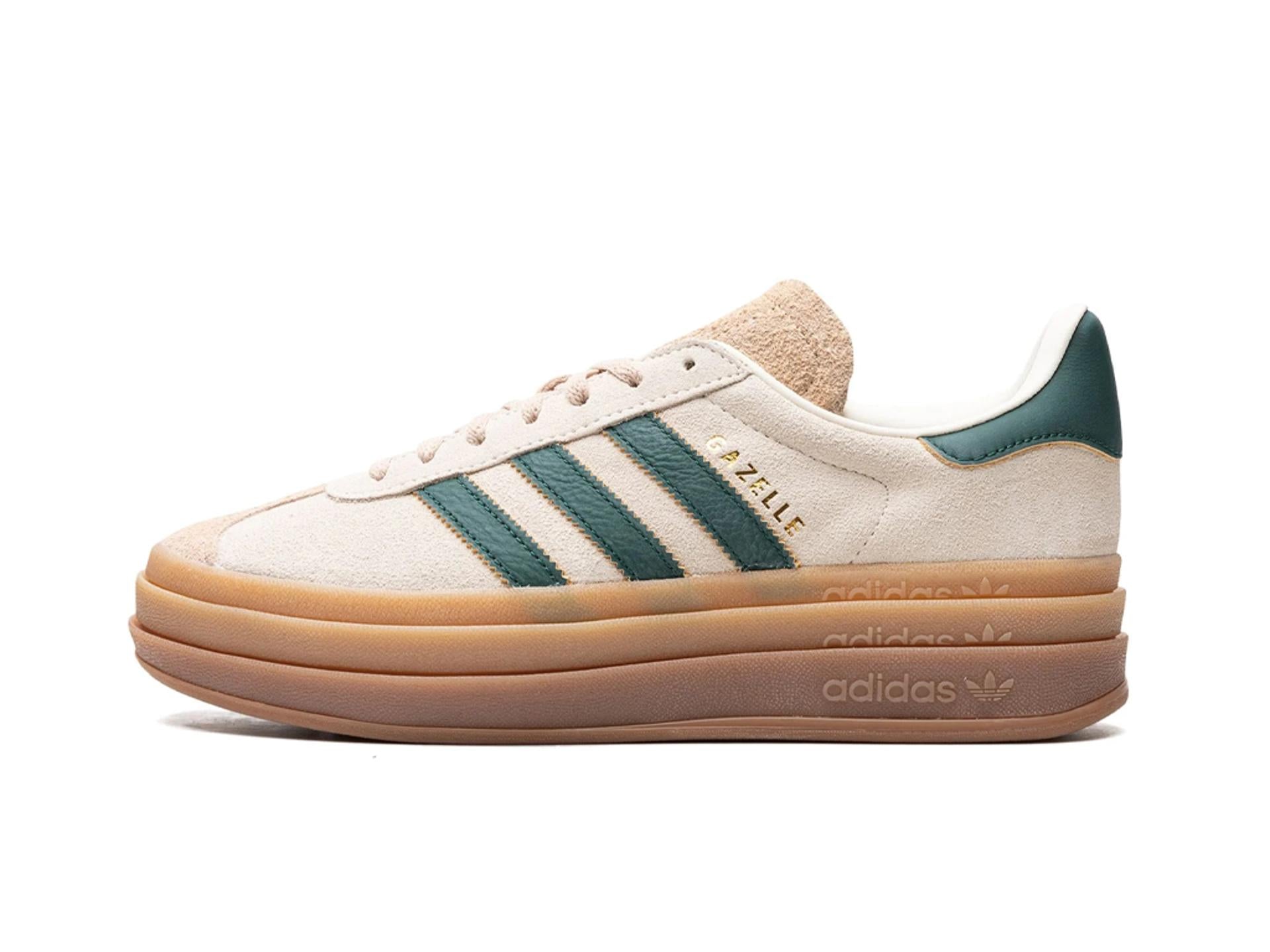 adidas Gazelle Bold Magic Beige Collegiate Green (W)