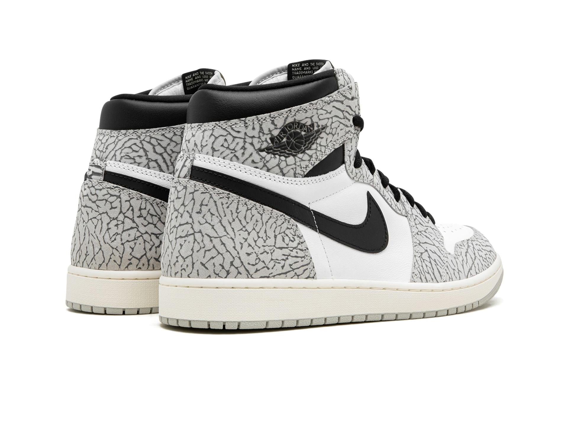 Air Jordan 1 High White Cement Elephant