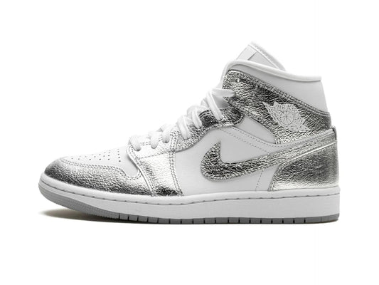 Air Jordan 1 Mid Metallic Silver (W)