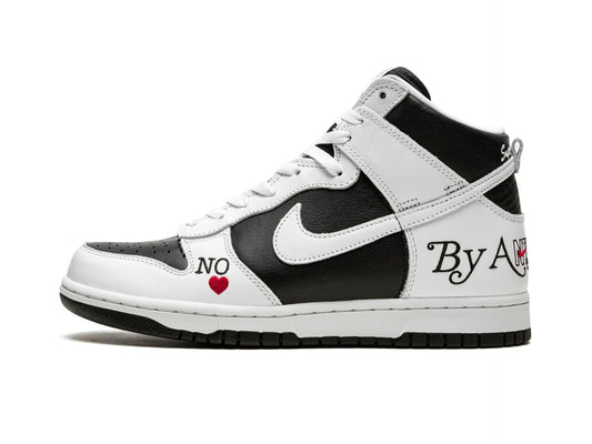 Nike SB Dunk High Supreme By Any Means White Black