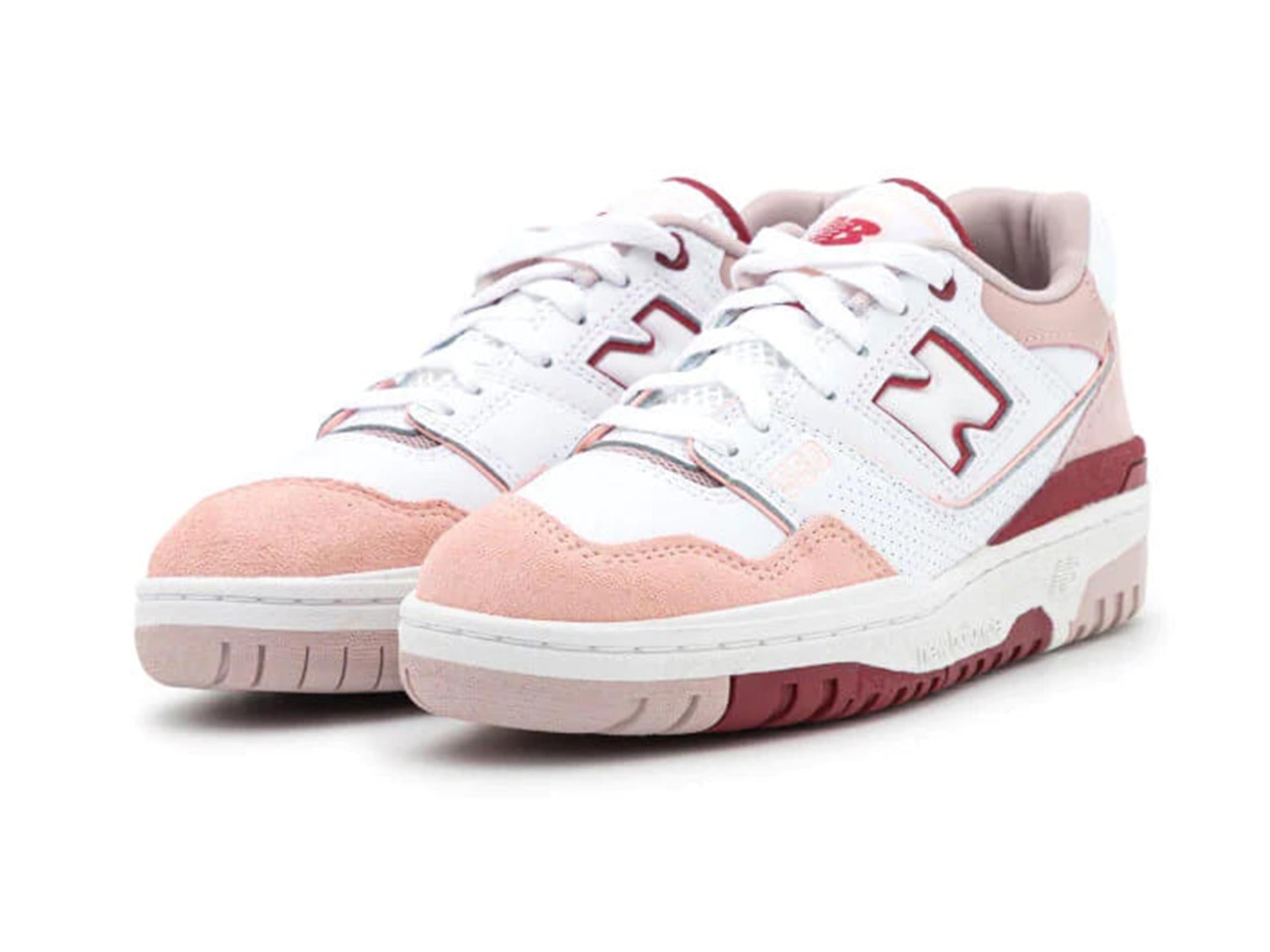 New Balance 550 White Scarlet