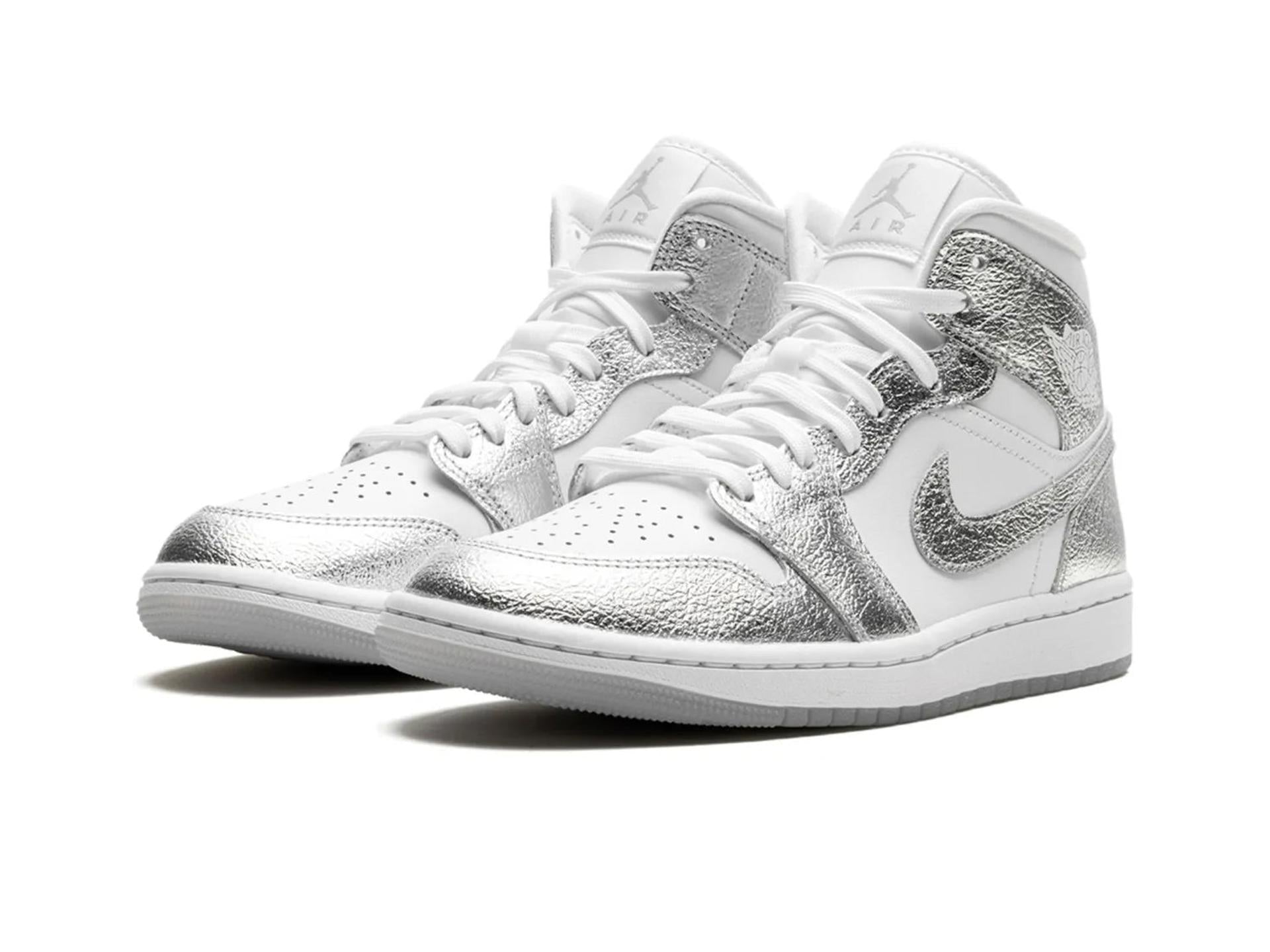 Air Jordan 1 Mid Metallic Silver (W)