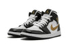 Air Jordan 1 Mid Patent Black White Gold