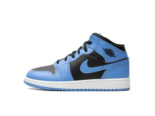 Air Jordan 1 Mid University Blue Black (GS)