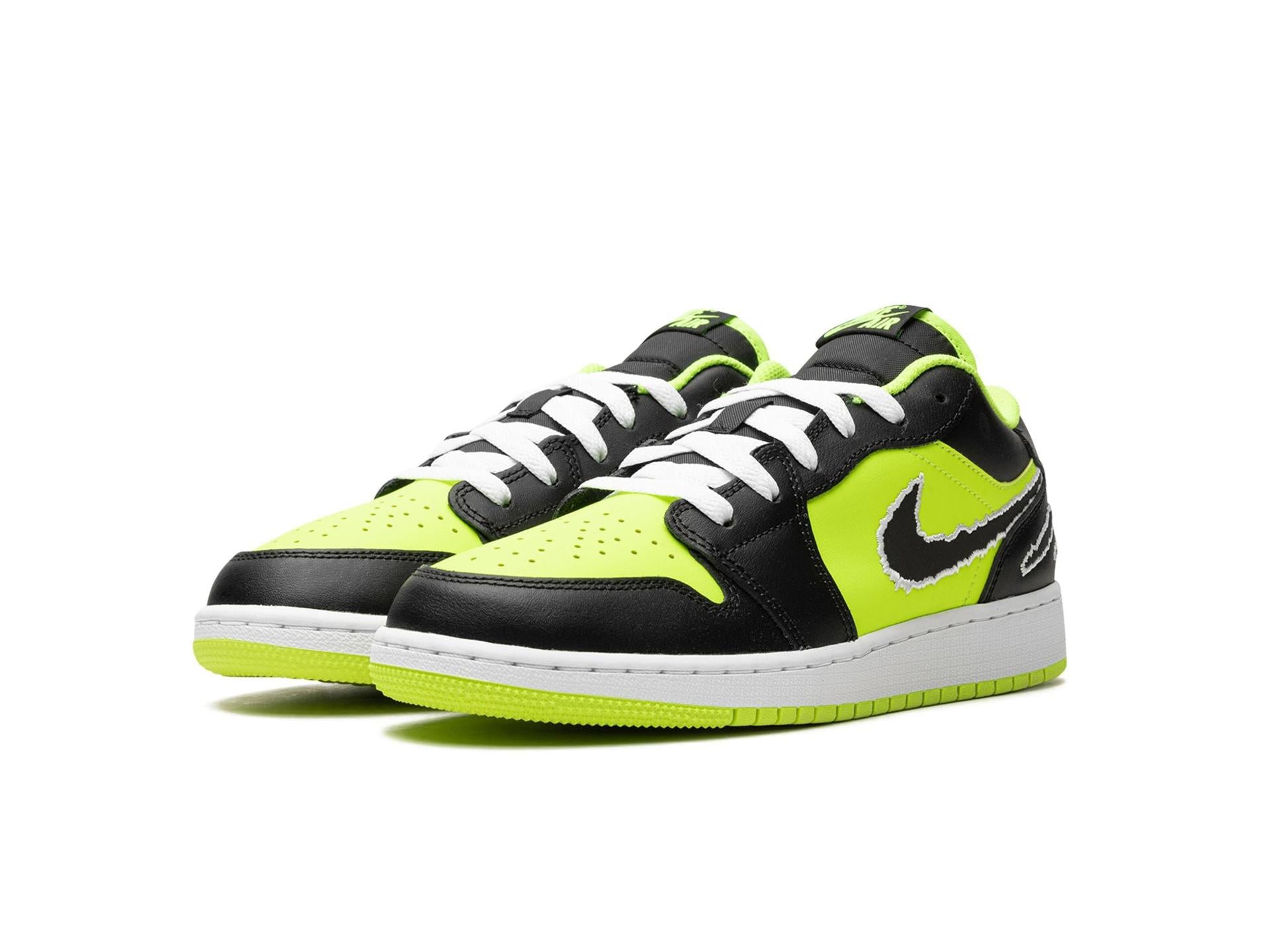 Air Jordan 1 Low Black Cat Volt (GS)