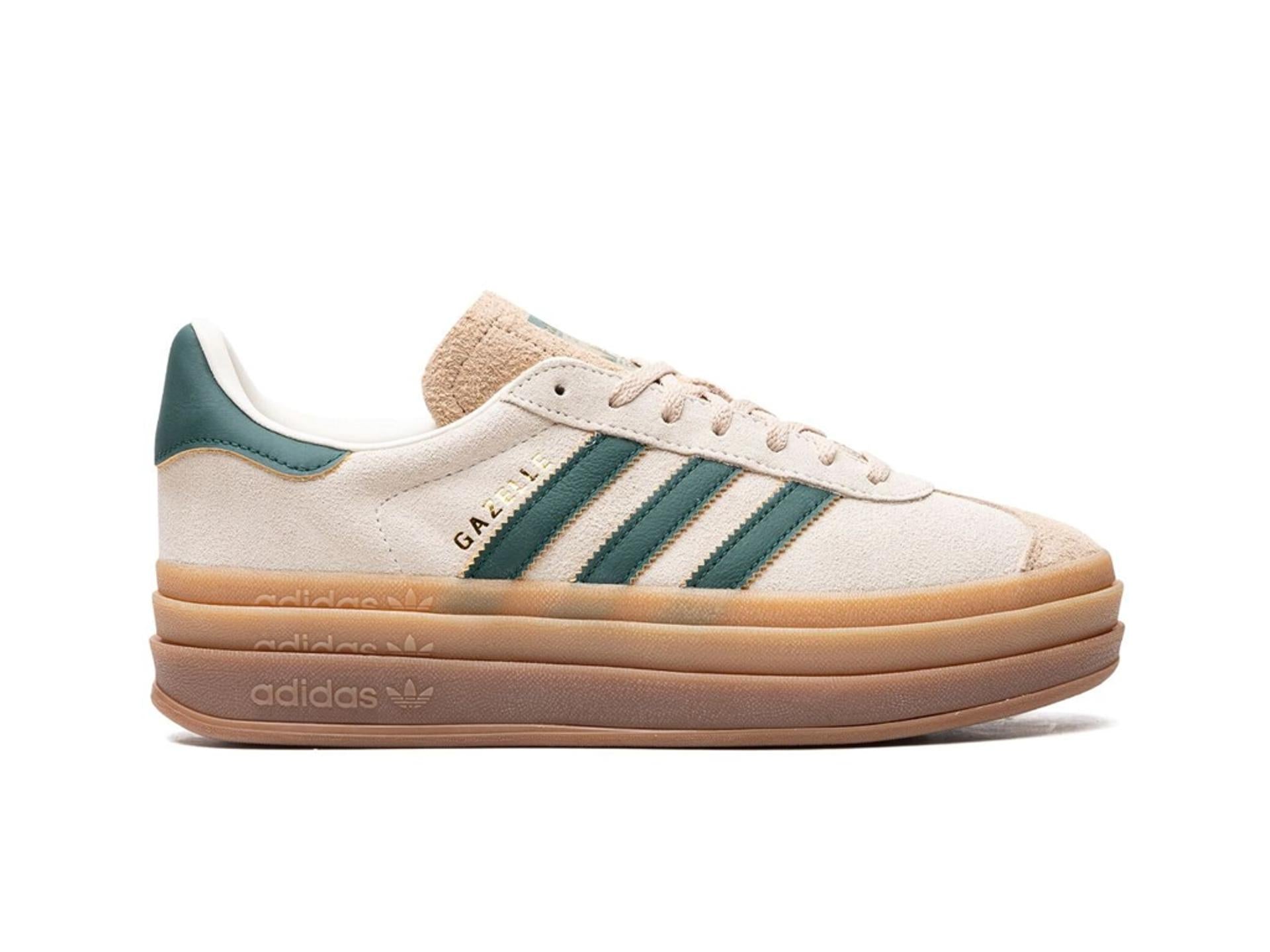 adidas Gazelle Bold Magic Beige Collegiate Green (W)