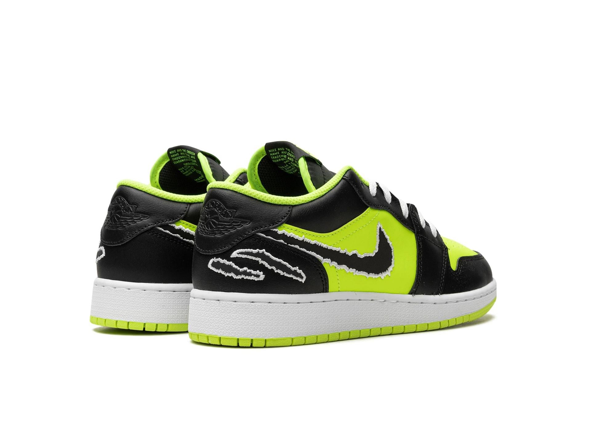 Air Jordan 1 Low Black Cat Volt (GS)