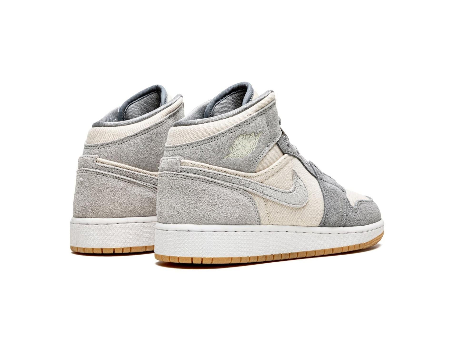 Air Jordan 1 Mid Coconut Milk Particle Grey (GS)