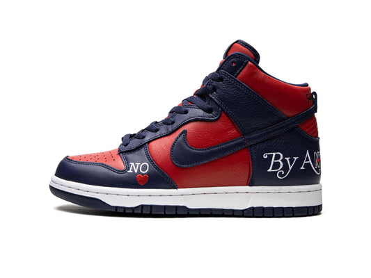 Nike SB Dunk High Supreme By Any Means Red Navy