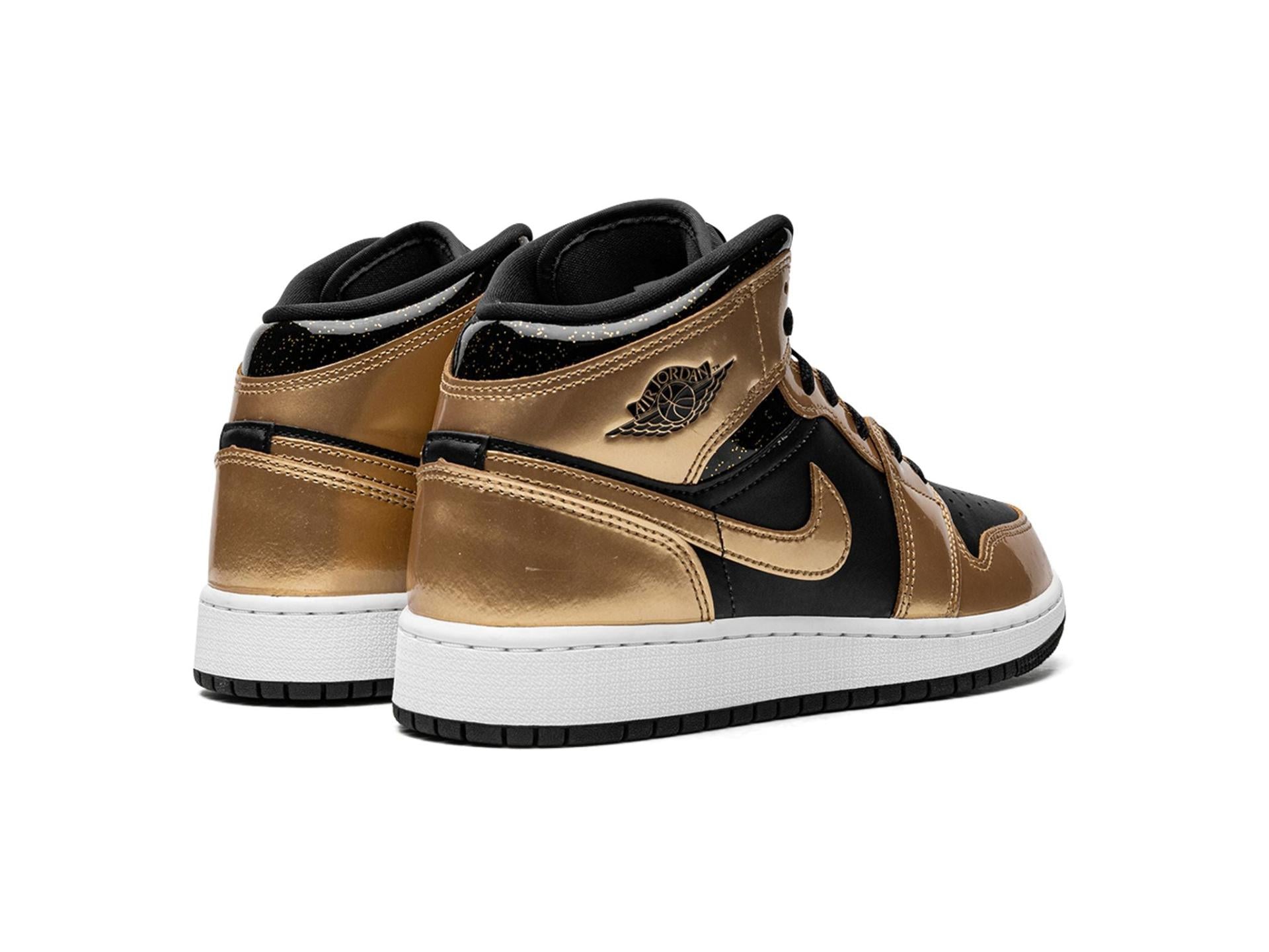 Air Jordan 1 Mid Metallic Gold Black (GS)