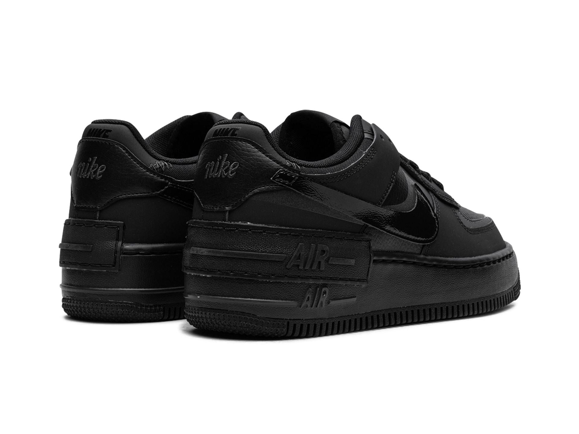 Nike Air Force 1 Shadow Patent Swoosh Triple Black (W)