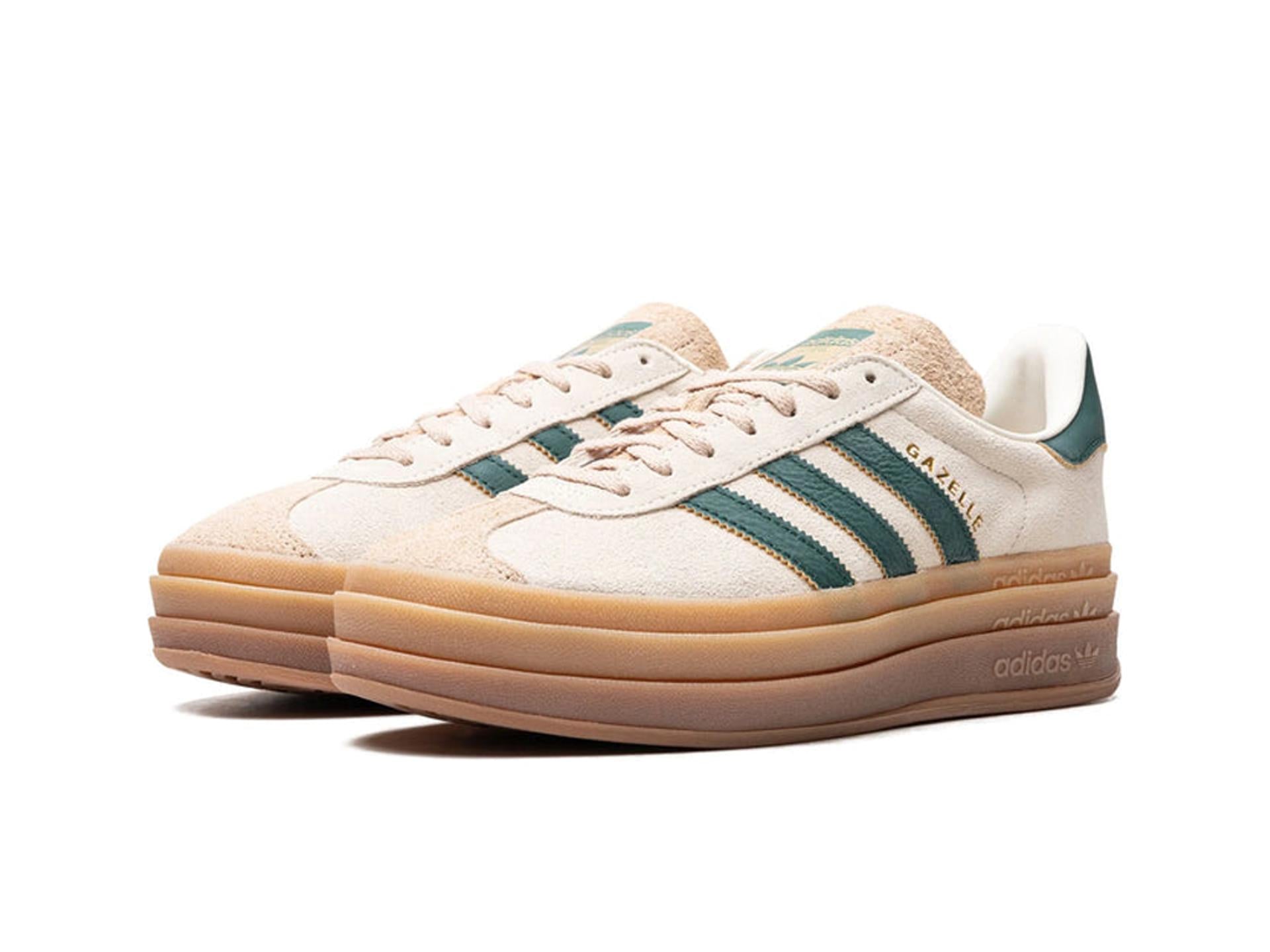 adidas Gazelle Bold Magic Beige Collegiate Green (W)