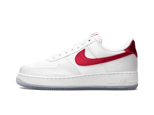 Nike Air Force 1 Low Satin White Varsity Red (W)
